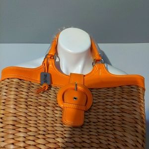 MaggieB Orange top purse